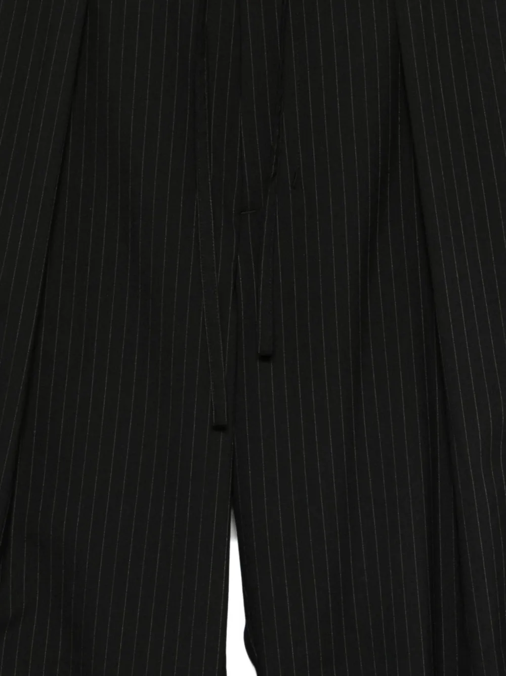 Attachment Pinstripe-pattern Trousers In Black