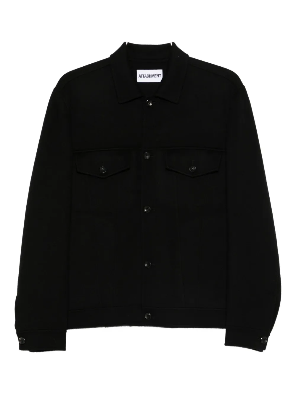 Attachment Buttoned-pocket Jacket In Black