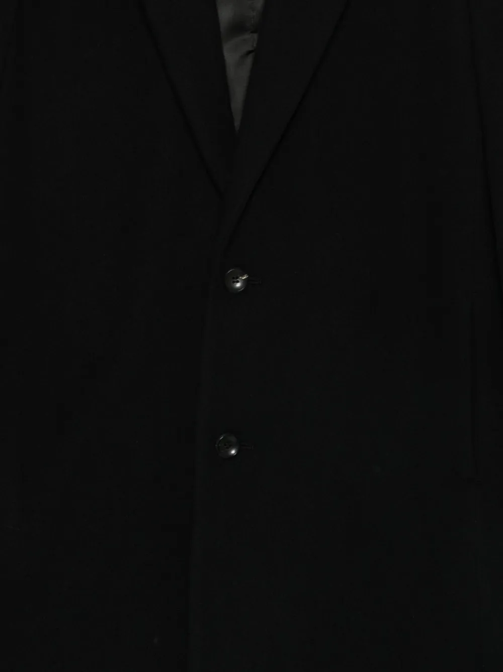 Attachment Single-breasted Coat In Black