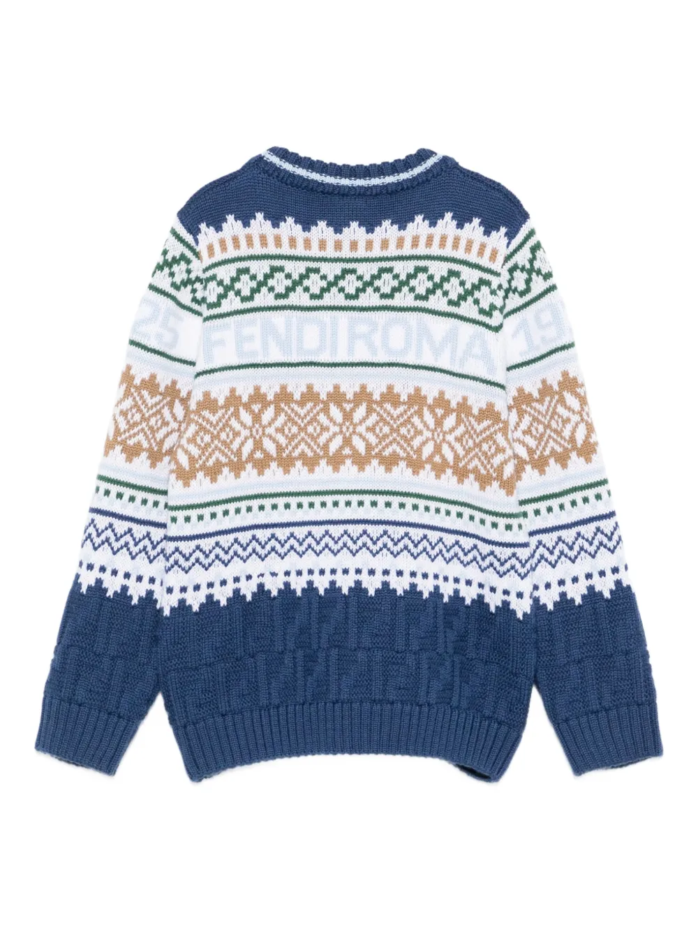 Fendi Kids fairisle logo sweater | Boys Knitwear | Image 2
