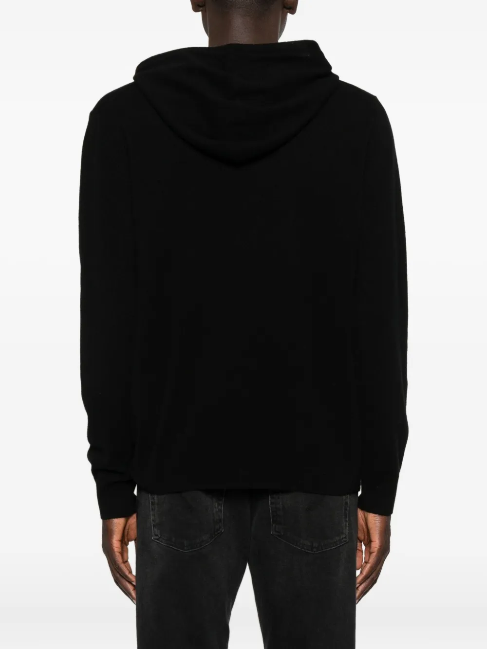 7 For All Mankind Drop-shoulder Hoodie In Black