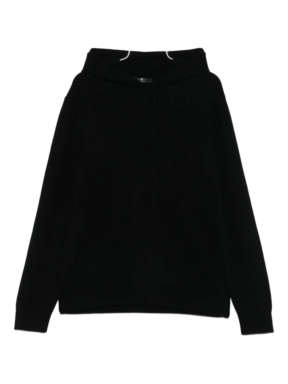 7 For All Mankind drop-shoulder hoodie | Black | Image 1