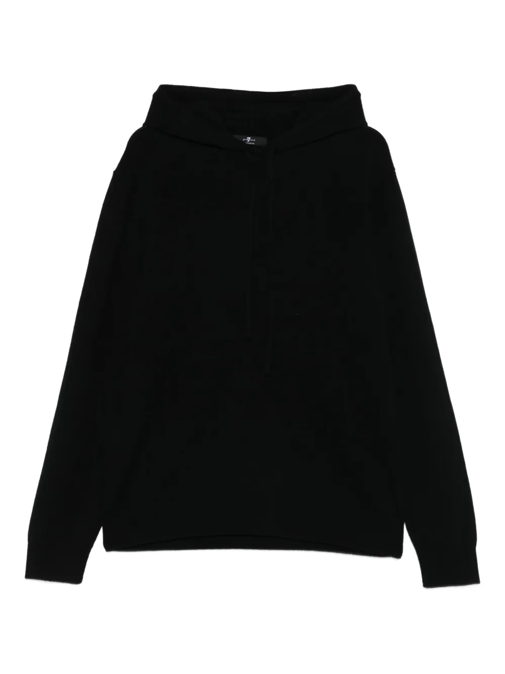 7 For All Mankind drop-shoulder hoodie | Black | Image 1