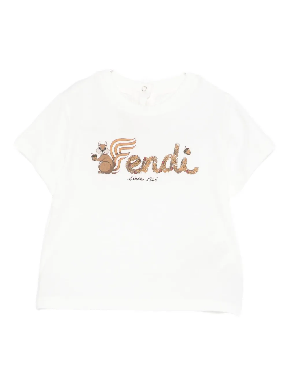 Fendi Squirrel-print T-shirt In White