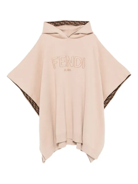 Fendi Kids FF-motif hooded poncho
