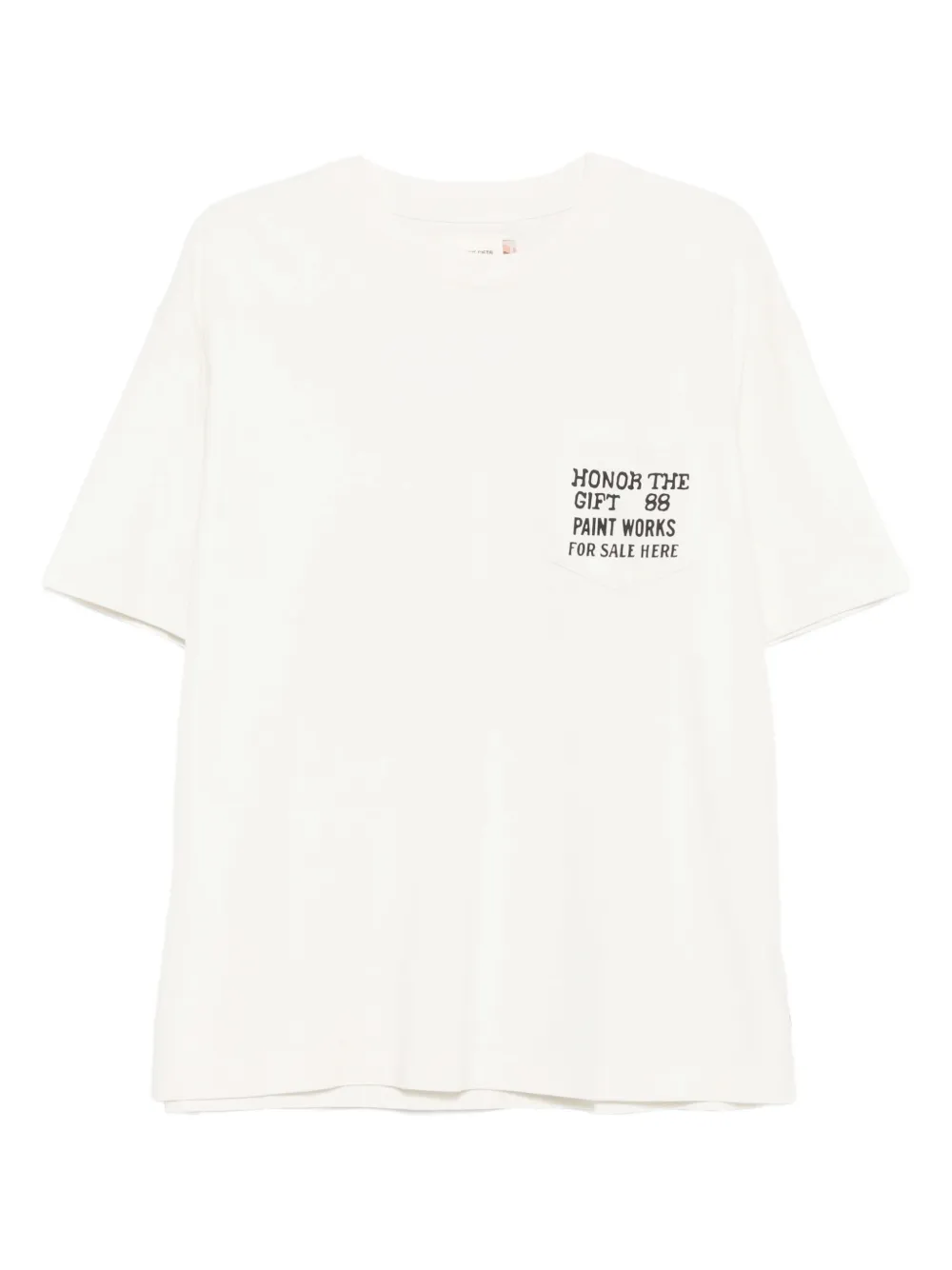 Honor The Gift chest-pocket graphic-print t-shirt | White | Image 1