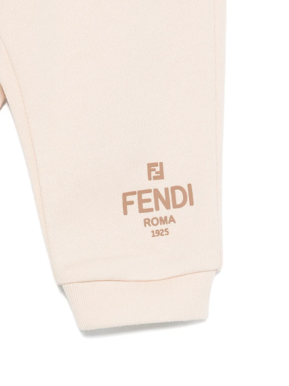Fendi Kids Broek met logo Beige