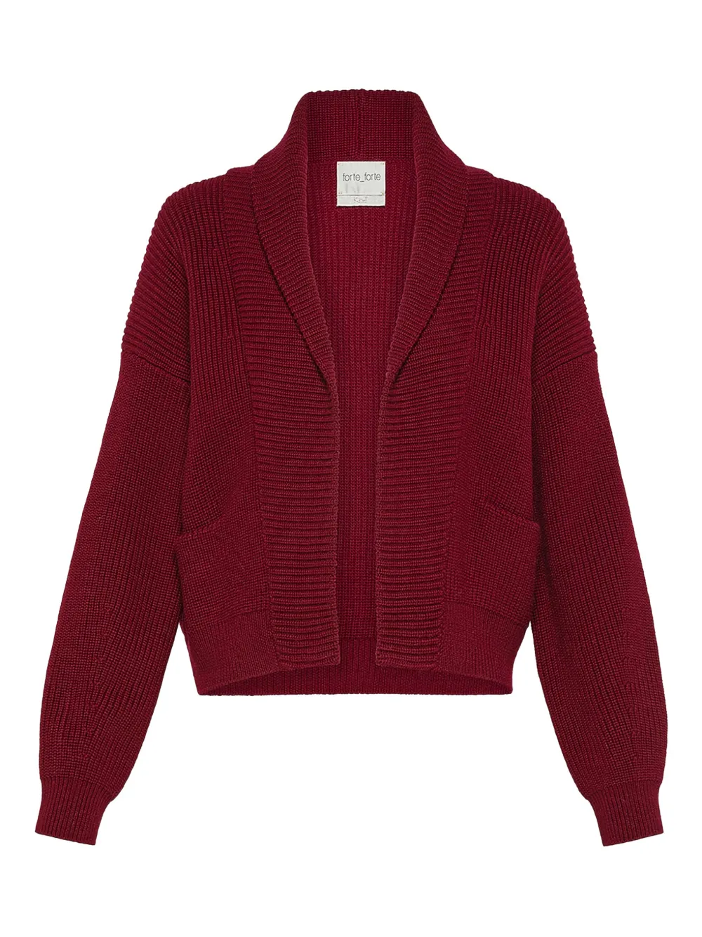 Forte Forte shawl-lapel pocket cardigan | rouge | Image 1