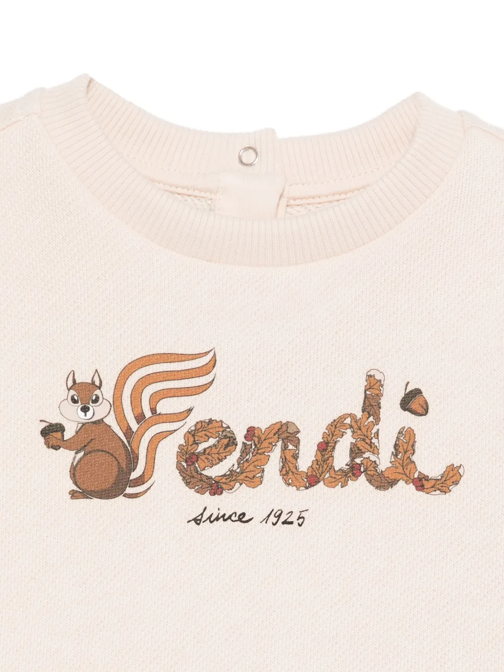 Fendi Kids Sweater met eekhoorn-logo Beige