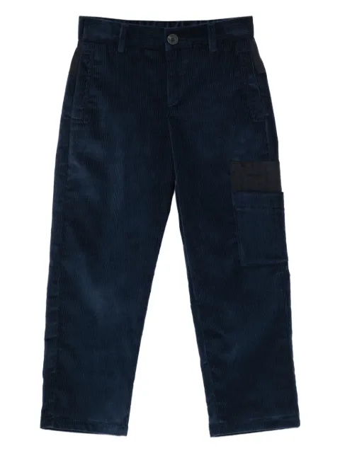 Fendi Kids corduroy patch-pocket casual trousers