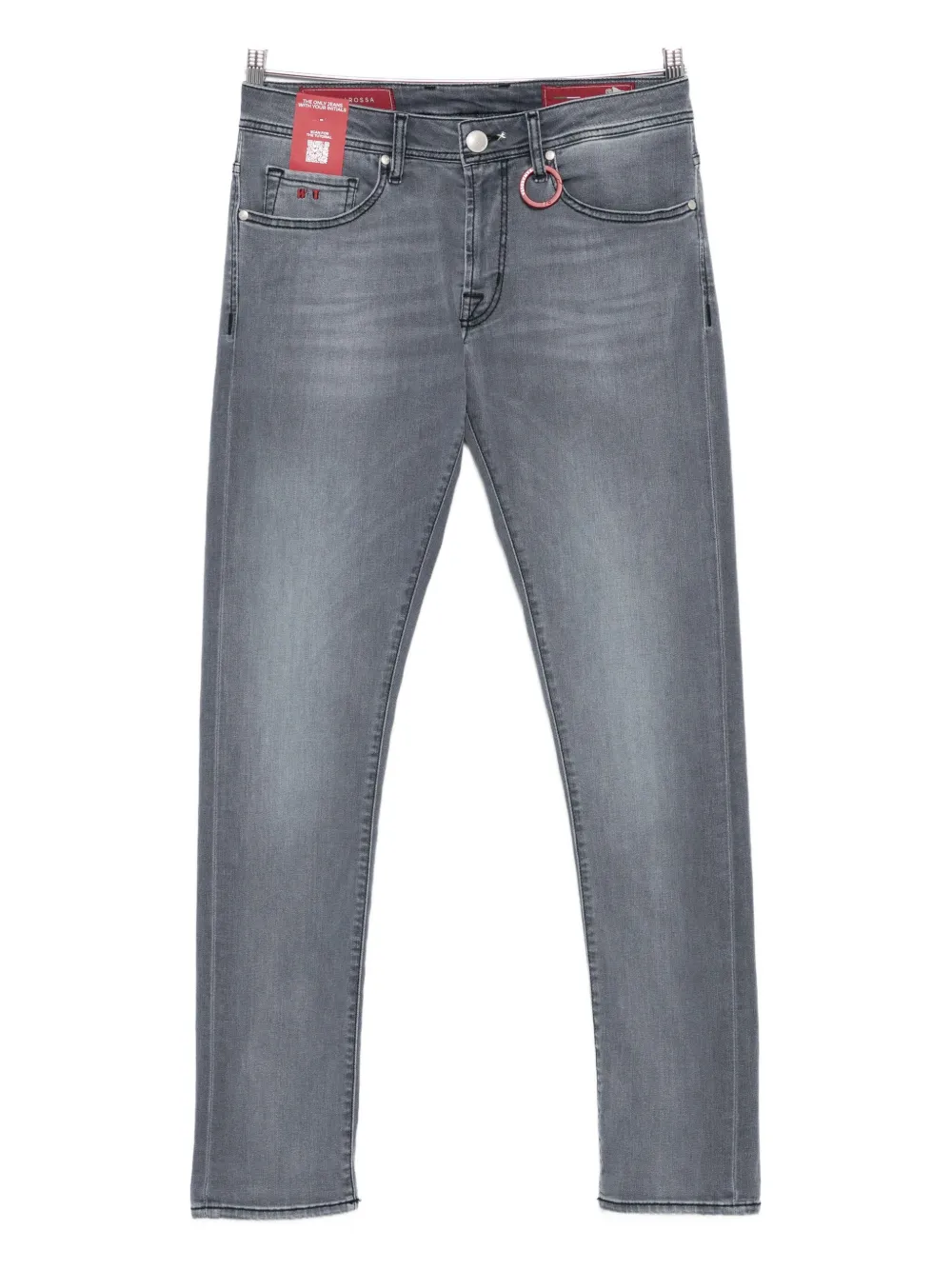 Sartoria Tramarossa ring-detail jeans - グレー Sartoria Tramarossa ring-detail jeans - グレー