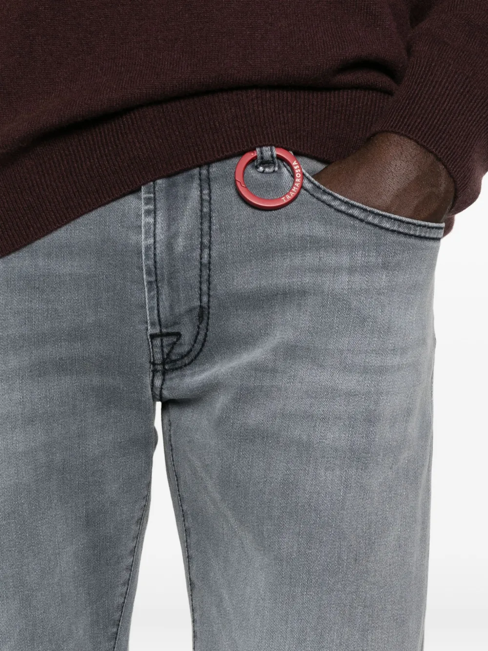 Sartoria Tramarossa Jeans met ringdetail Grijs