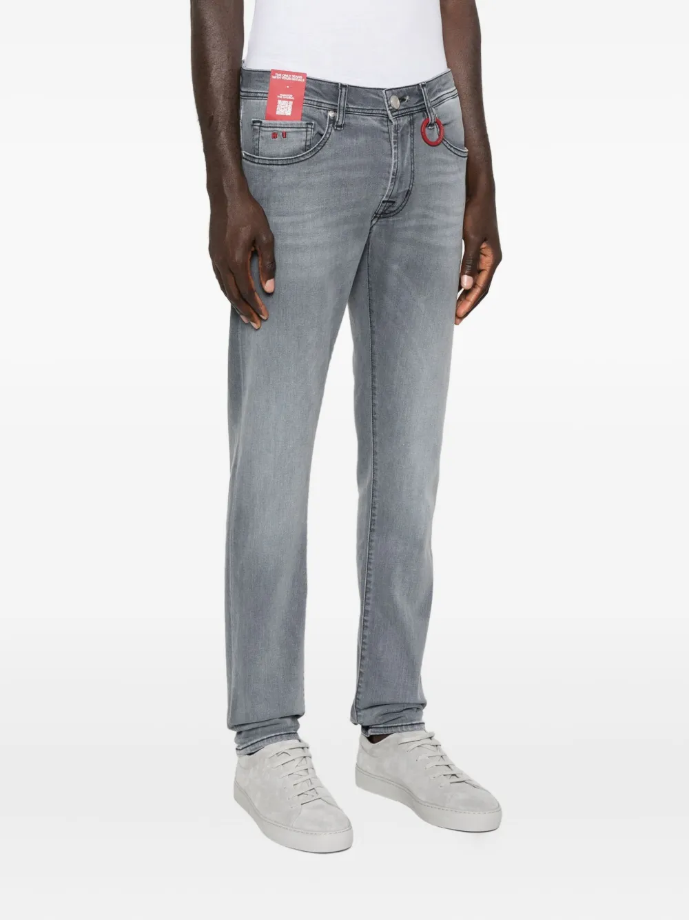 Sartoria Tramarossa Jeans met ringdetail Grijs