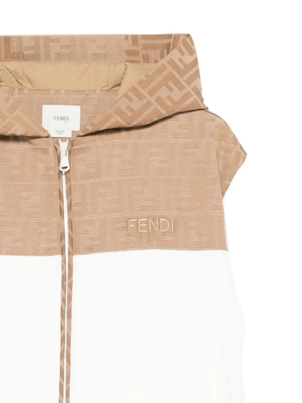 Fendi Kids Hoodie met FF-logopatroon Wit