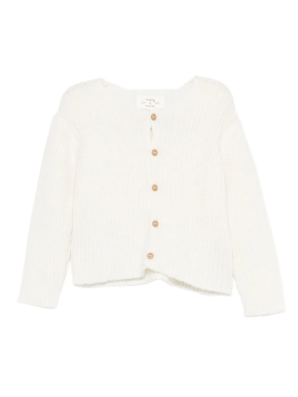 TEDDY & MINOU ribbed-knit cardigan | White | Image 1