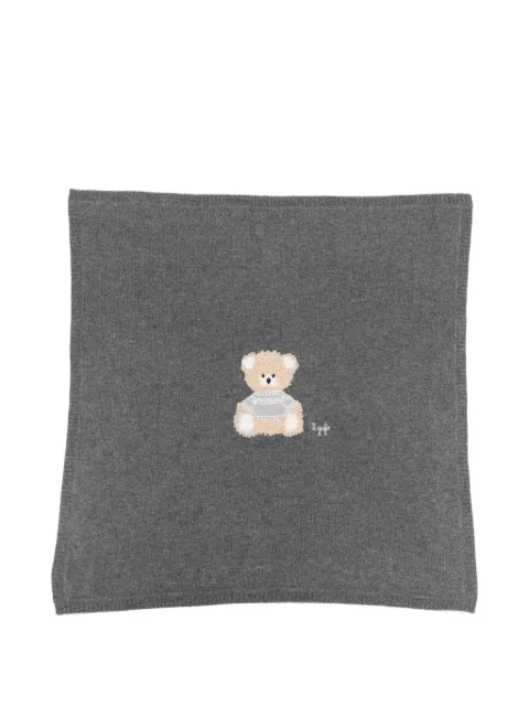 Il Gufo teddy-motif knitted blanket