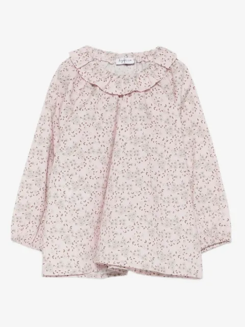 Il Gufo ruffled floral-print shirt