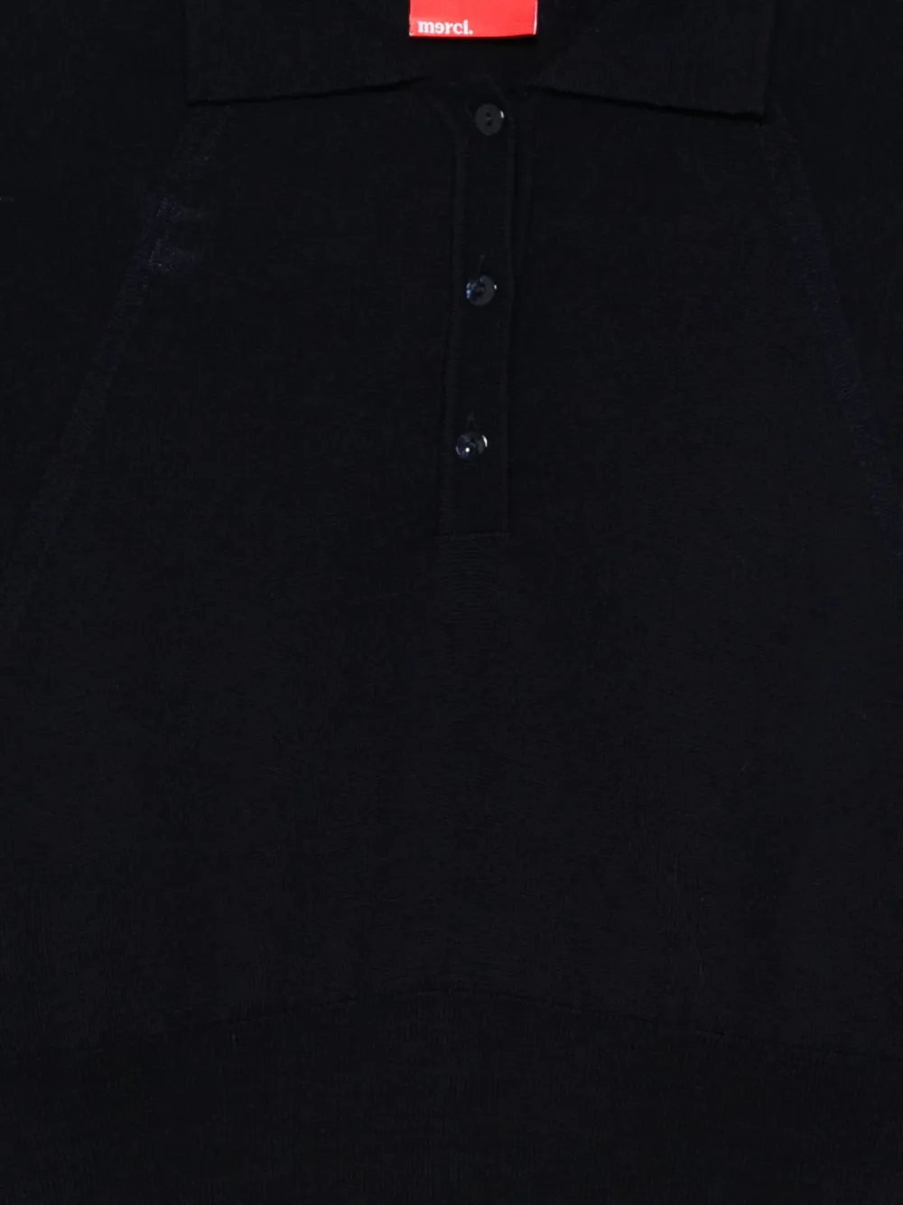 Merci Poloshirt met knopen Blauw