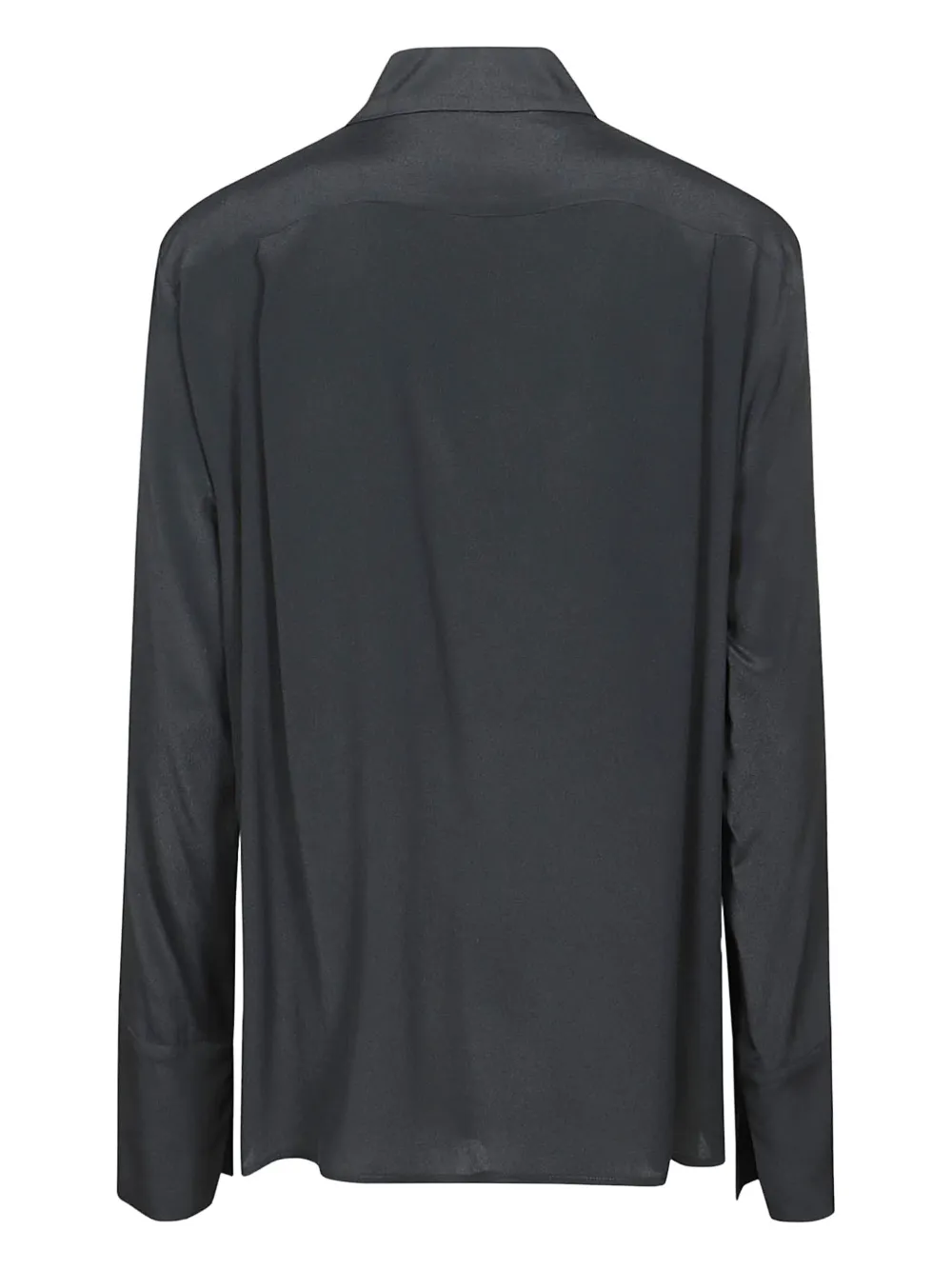 Federica Tosi Blouse met lange mouwen en kraag - Zwart