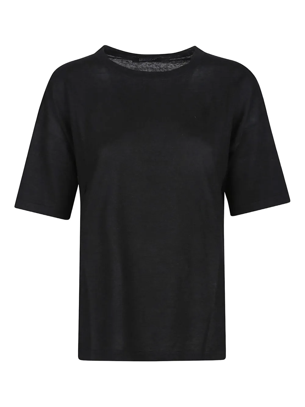 Aragona linen short-sleeve T-shirt | أسود | Image 1