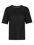 Aragona linen short-sleeve T-shirt - Black