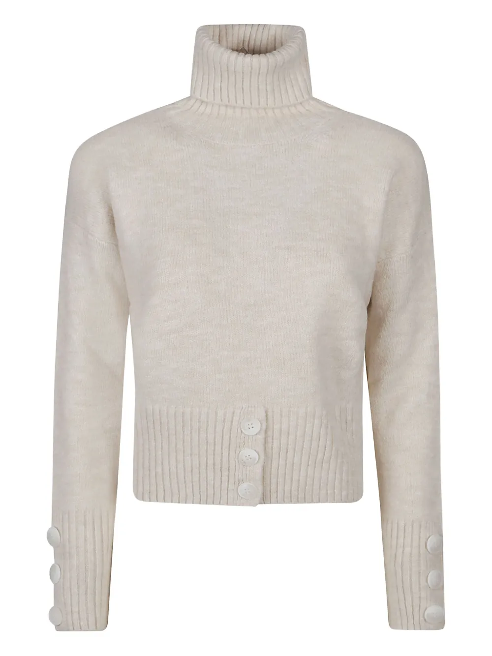 HINNOMINATE button-cuff turtleneck sweater | Neutrals | Image 1