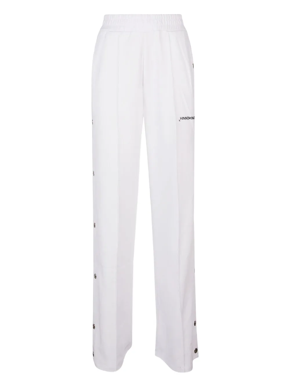 Hinnominate Button-detail Cotton Track Pants In White