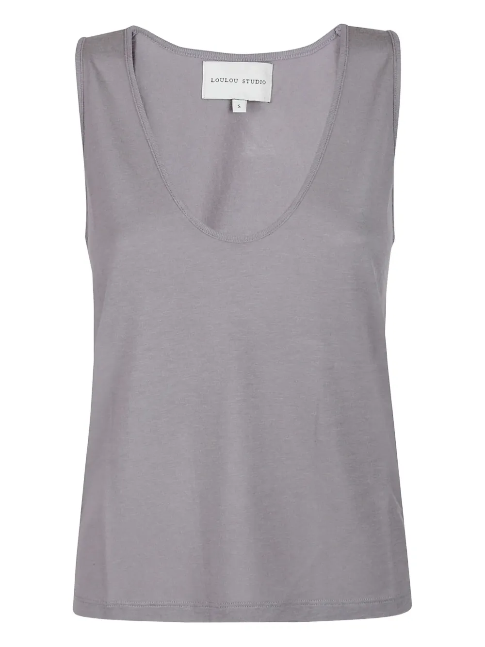 Loulou De Saison Albia Scoop-neck Tank Top In Gray