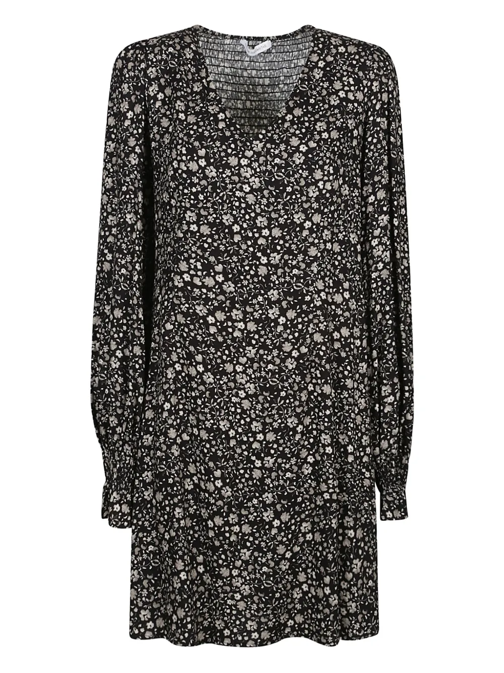 MAR DE MARGARITAS floral-print smocked mini dress | Black | Image 1