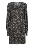 MAR DE MARGARITAS floral-print smocked mini dress - Black