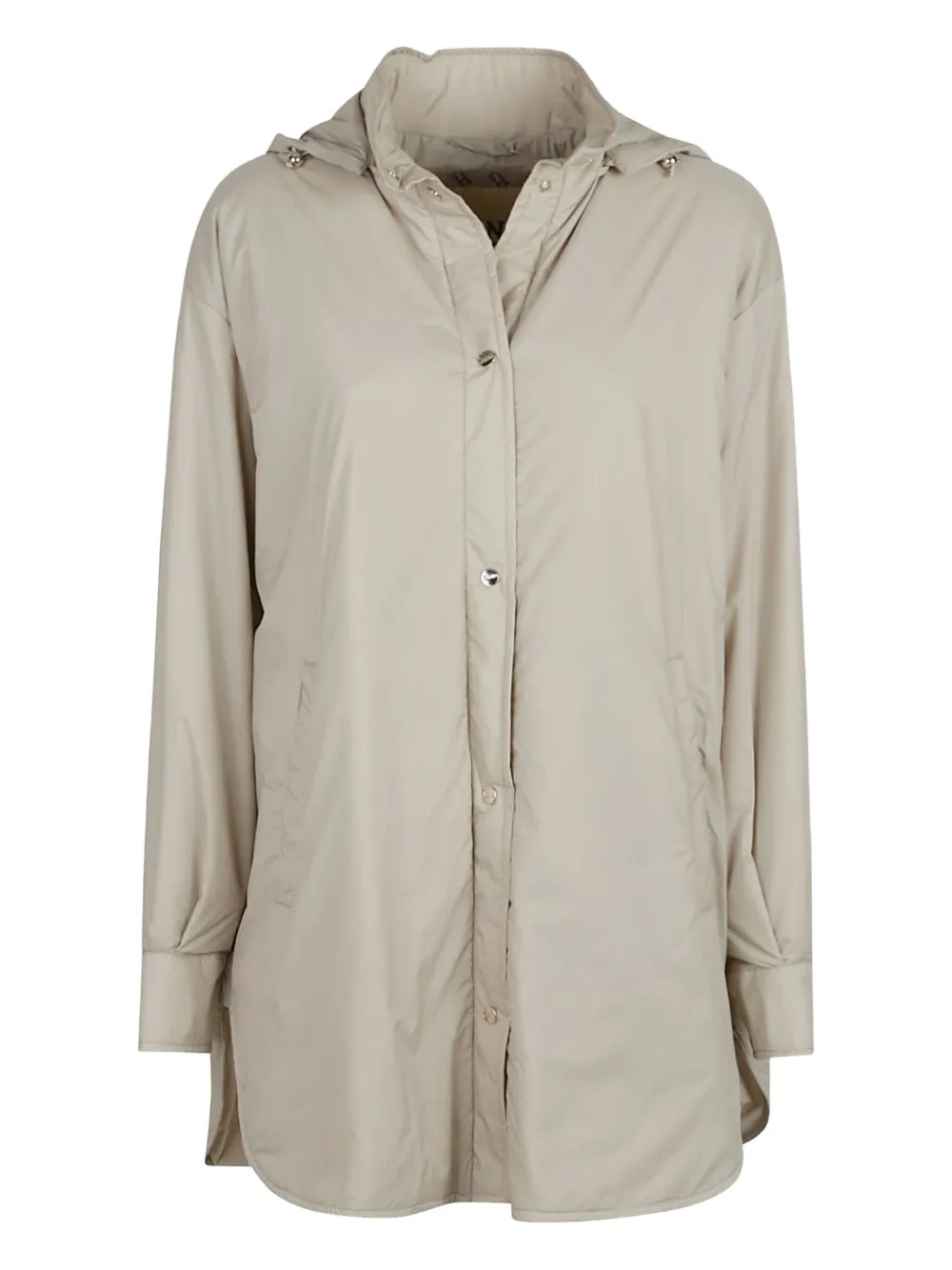 Herno hooded button-fastening jacket | Grey | Image 1