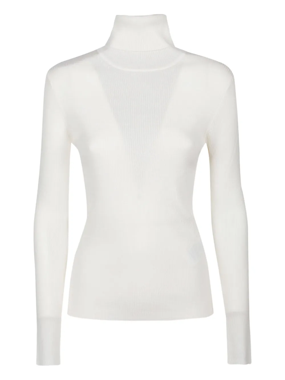 P.a.r.o.s.h Ribbed Turtleneck Sweater In White