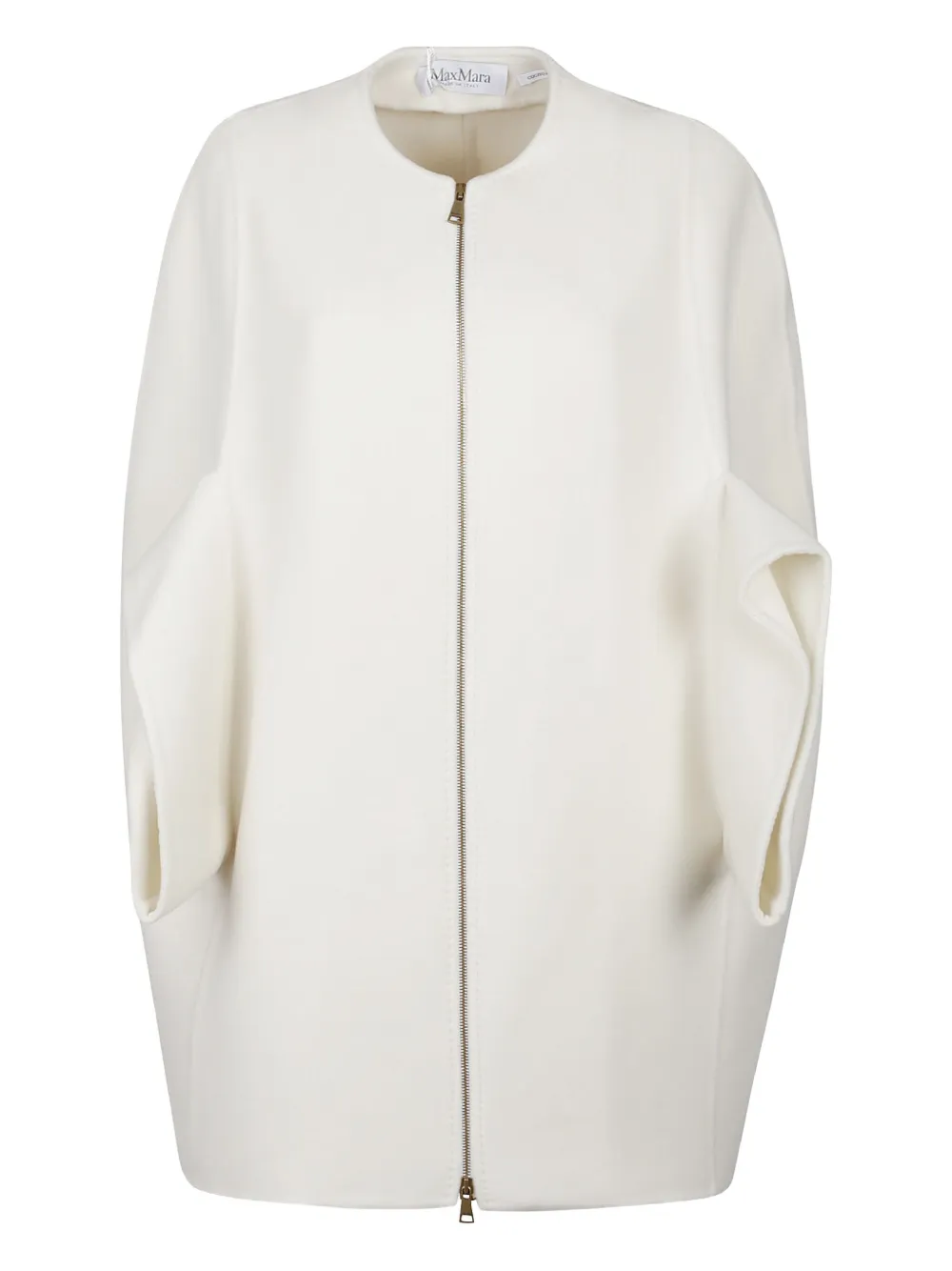 Max Mara zip-front coat - Bianco
