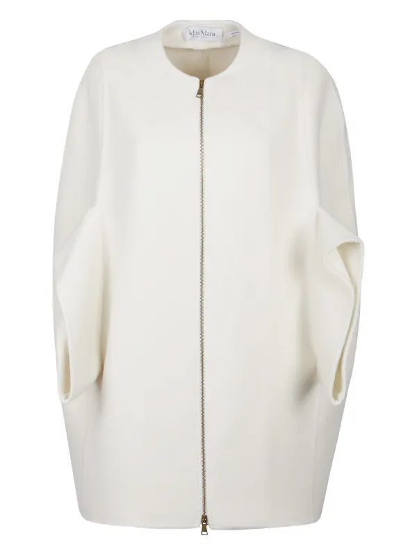 Max Mara ジップ コート | ホワイト | FARFETCH JP