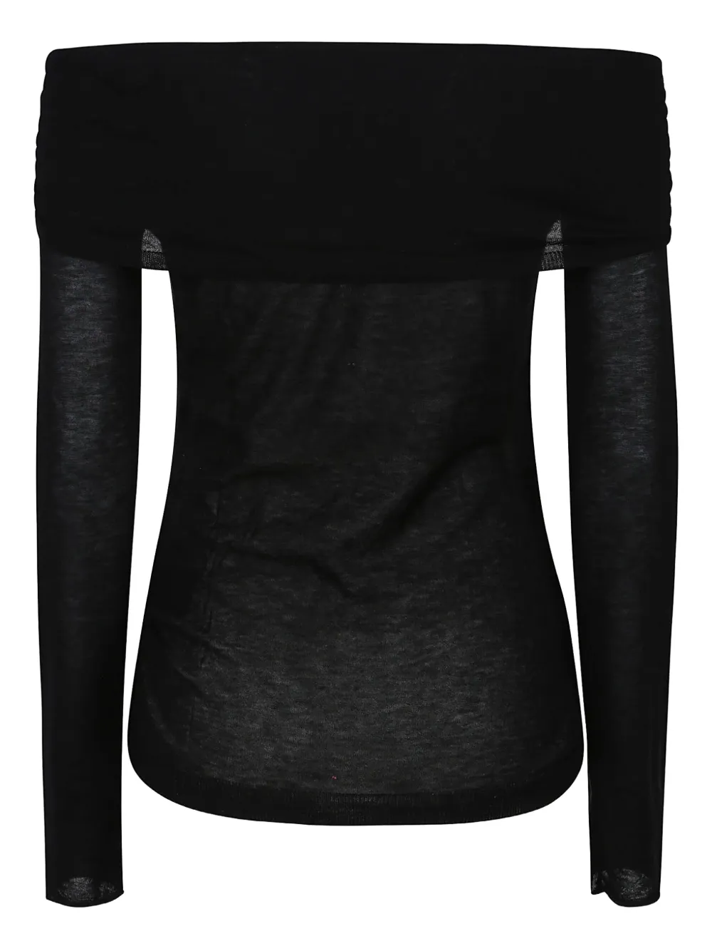 Patrizia Pepe Off-shoulder Side-tie Sweater In Black