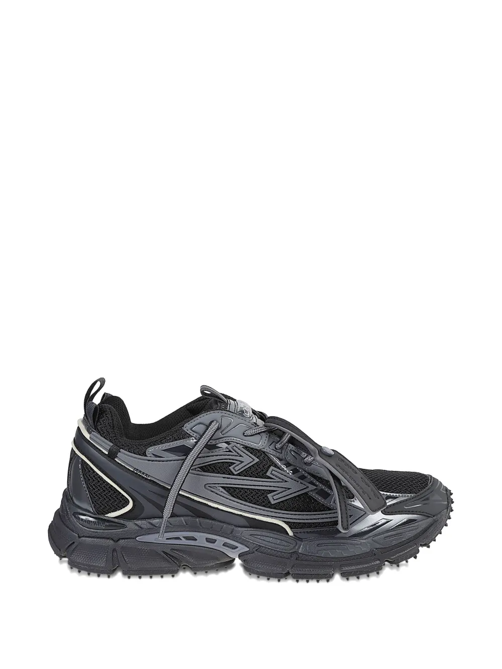 Off-White lace-up lug-sole sneakers Black