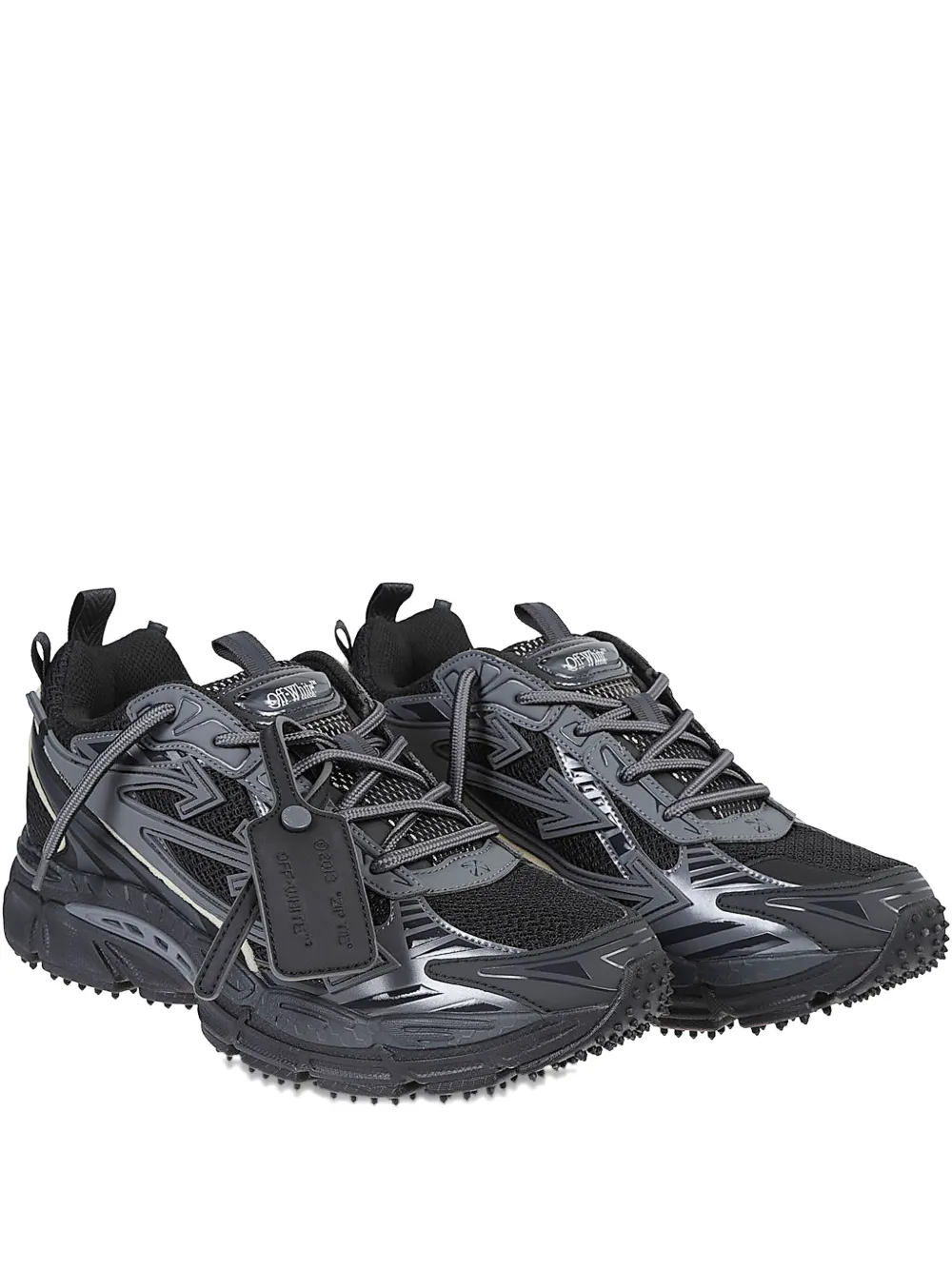 Off-White lace-up lug-sole sneakers Black