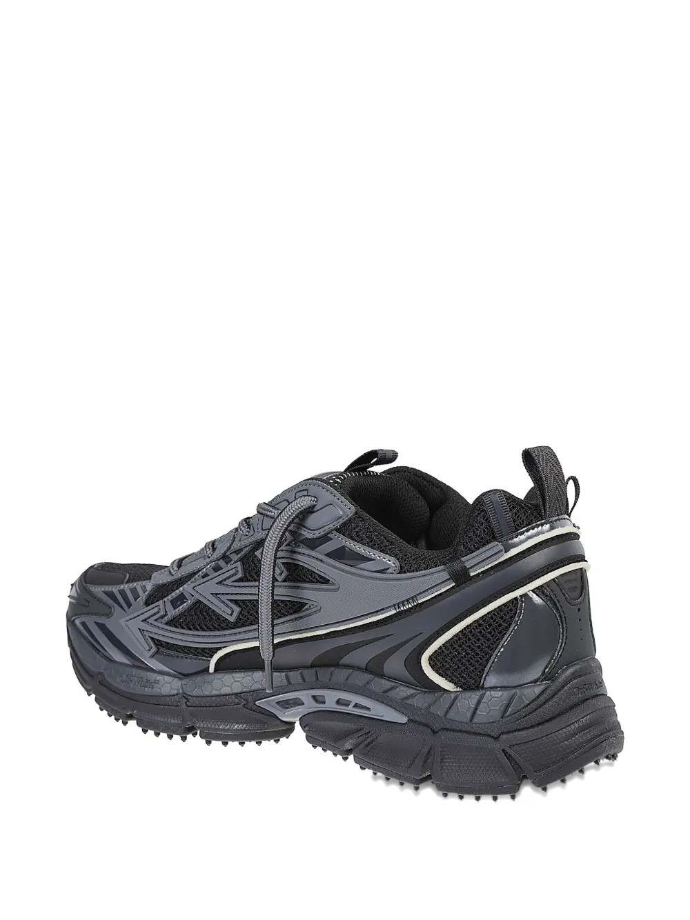 Off-White lace-up lug-sole sneakers Black
