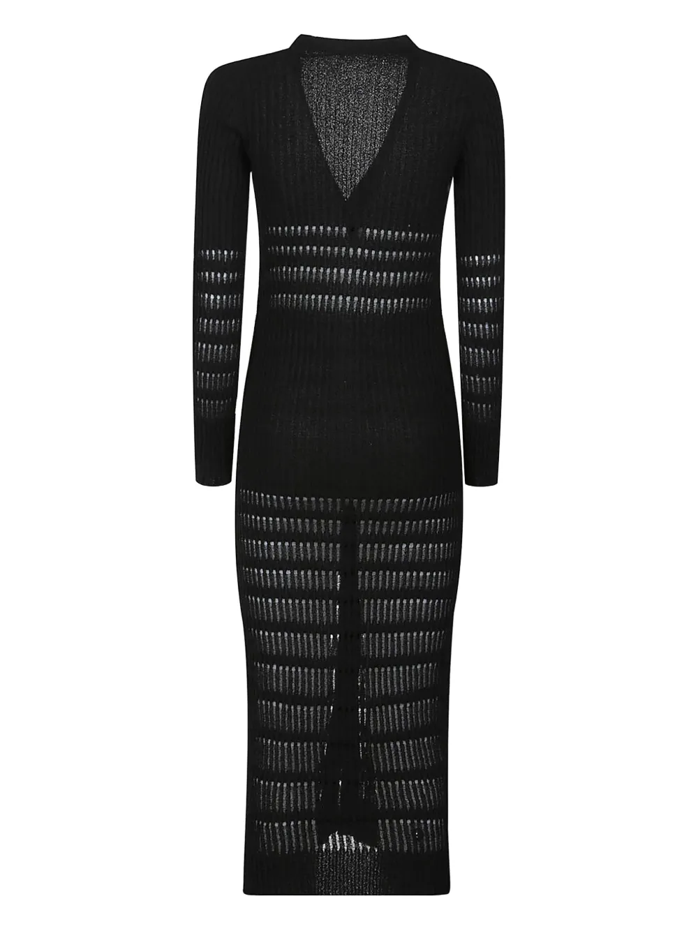 Canessa Ribbed-knit Button-front Midi Dress In Animal Print