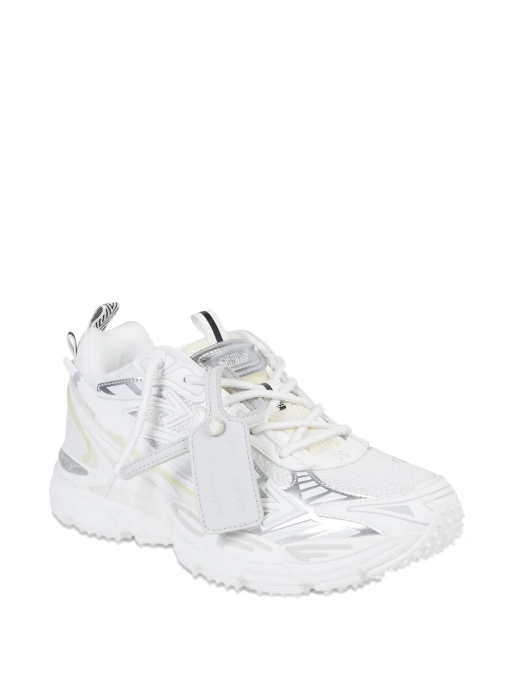 Off-white Be Right Back Metallic-detail Sneakers In White