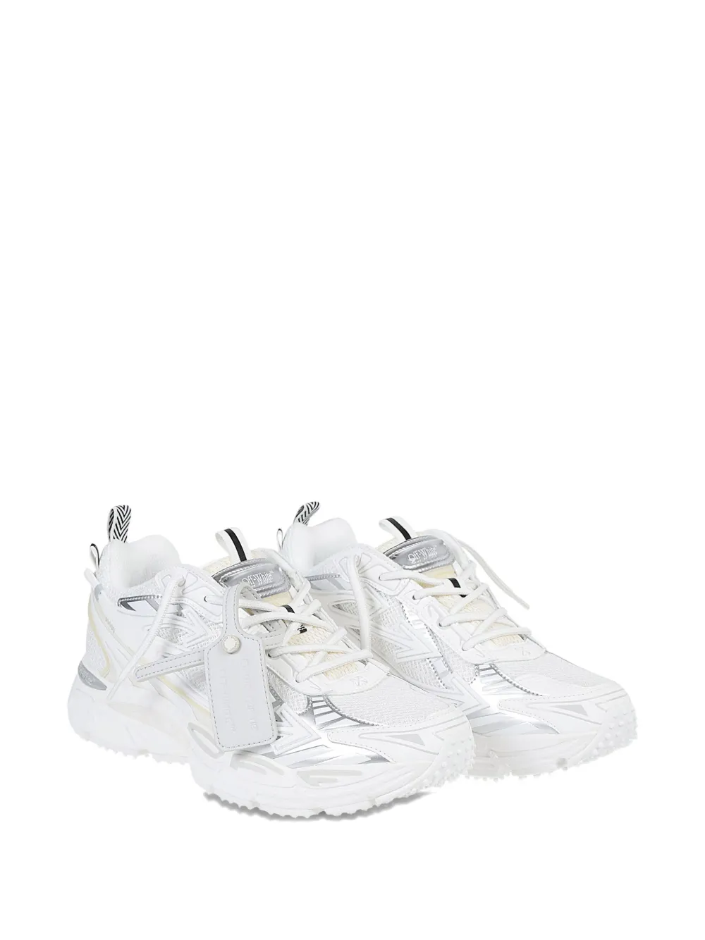Off-white Be Right Back Metallic-detail Sneakers In White