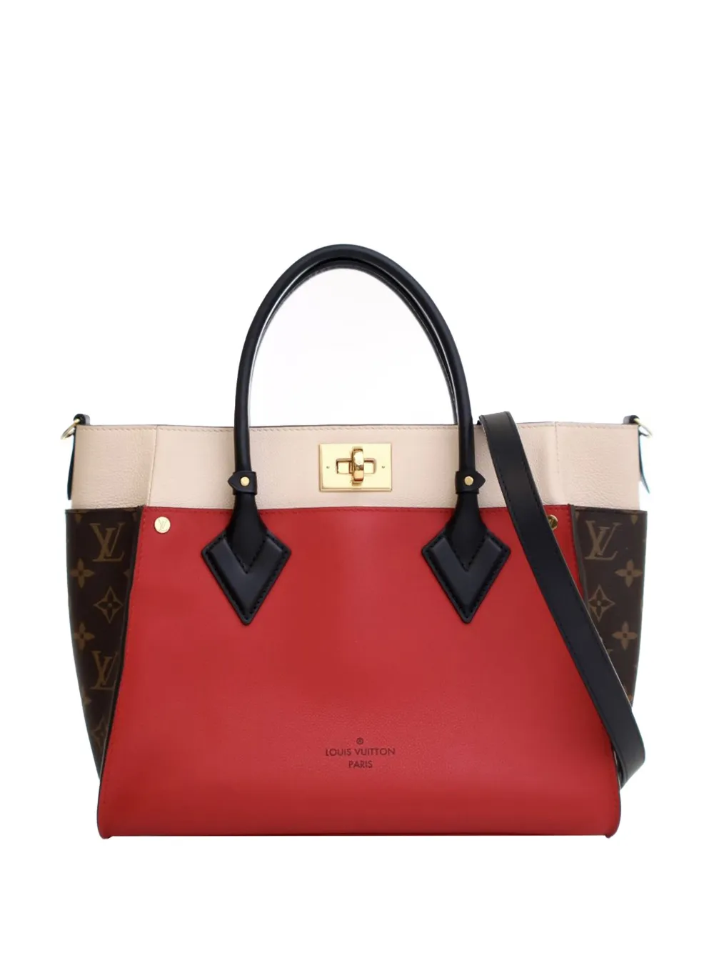 Louis Vuitton Pre-Owned 2020 Monogram On My Side MM satchel | Red | Image 1