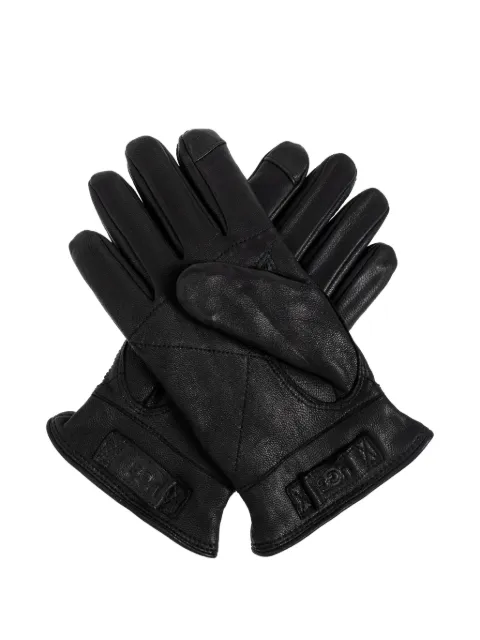 UGG logo leather gloves