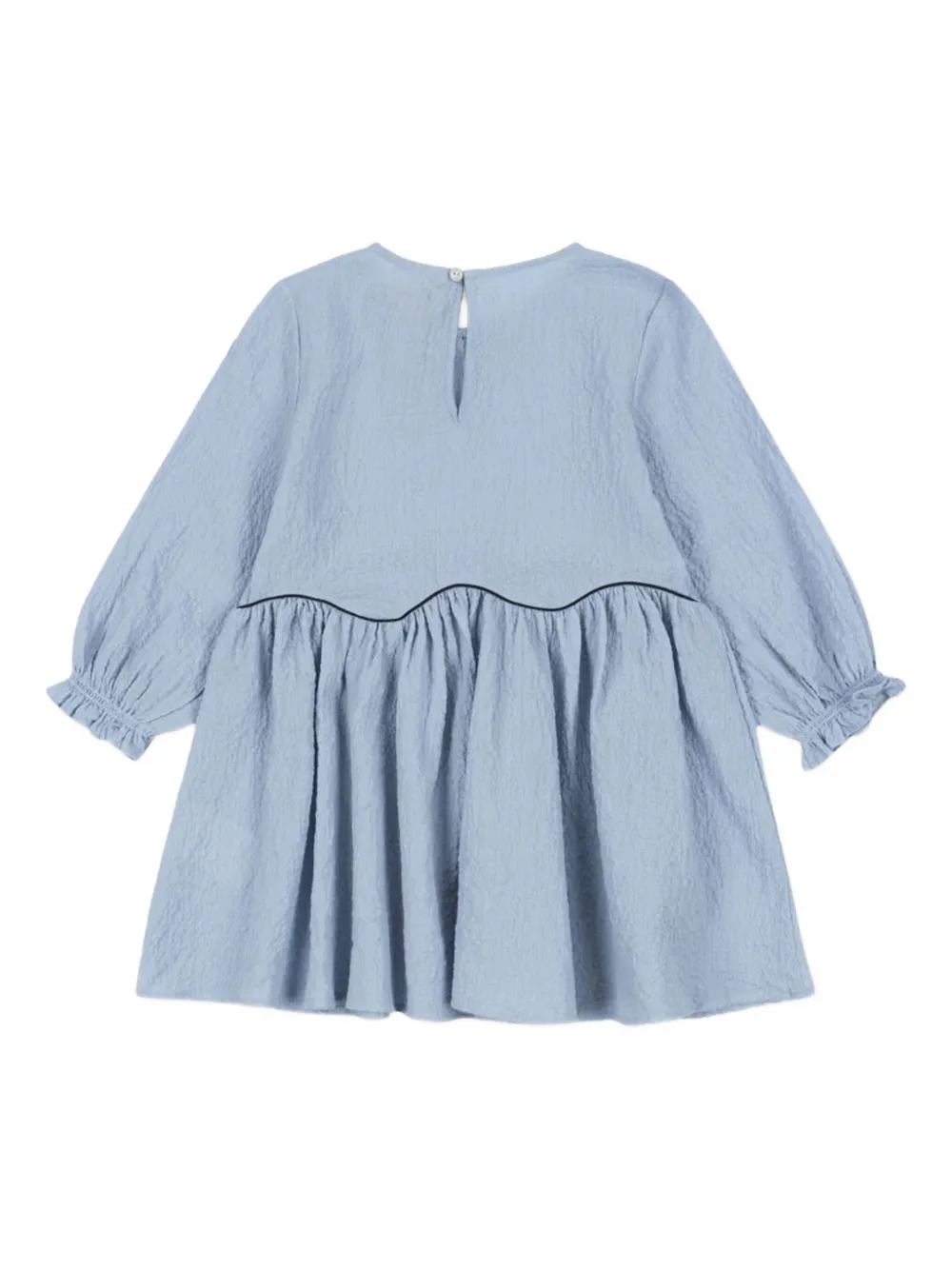 Konges Sløjd Ava bow ruffled dress - Blauw