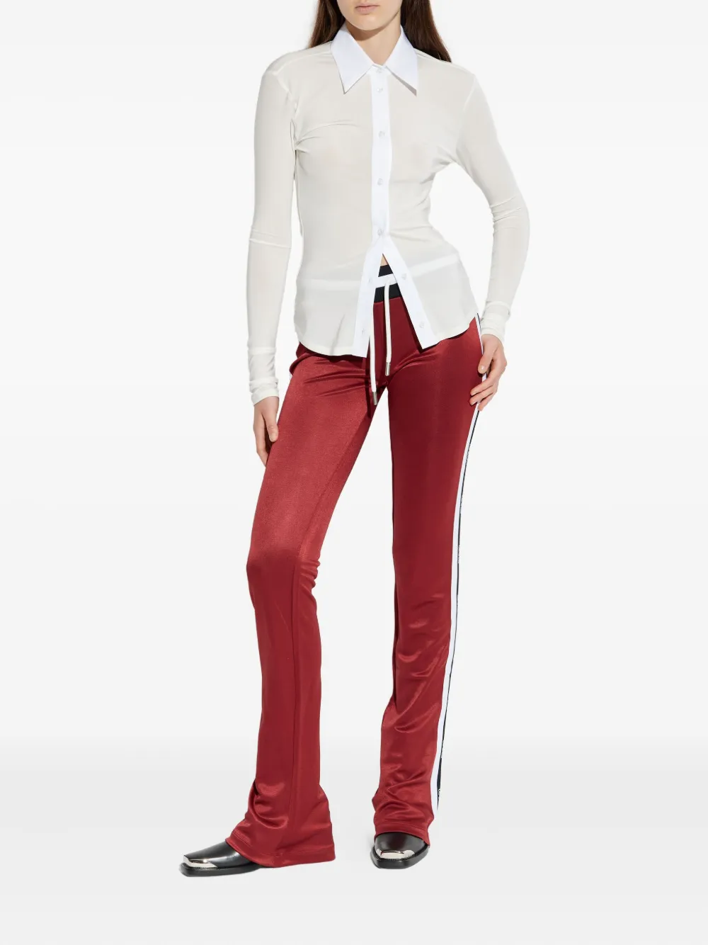 Off-White Blouse met logo - Beige