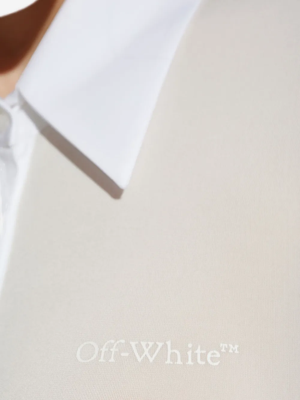 Off-White Blouse met logo Beige