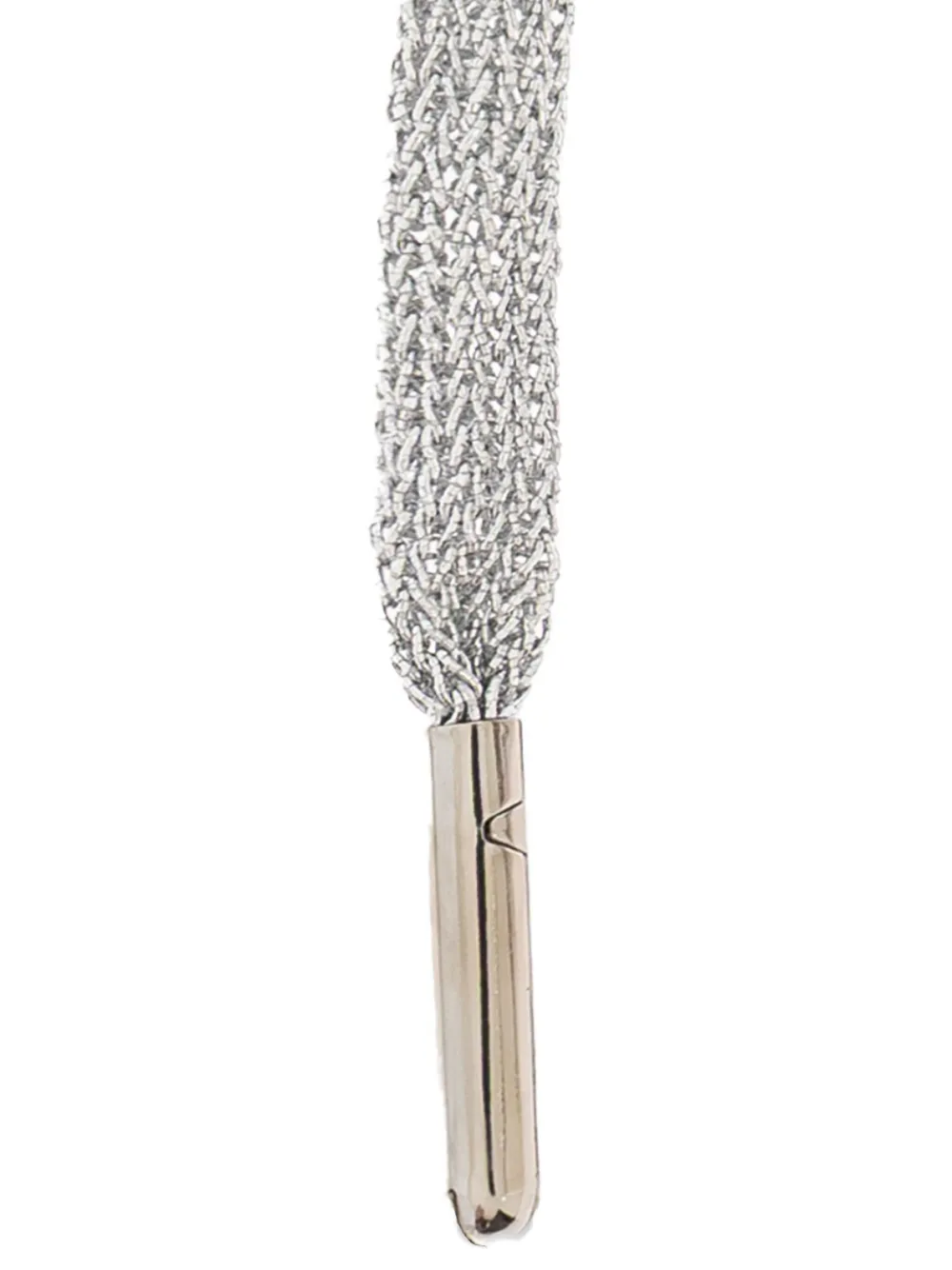 Golden Goose Crystal-appliqué Shoelaces In Silver