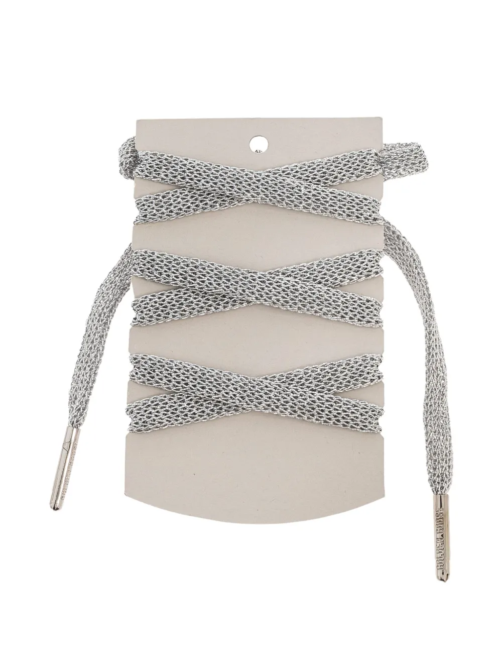 Golden Goose Crystal-appliqué Shoelaces In Silver