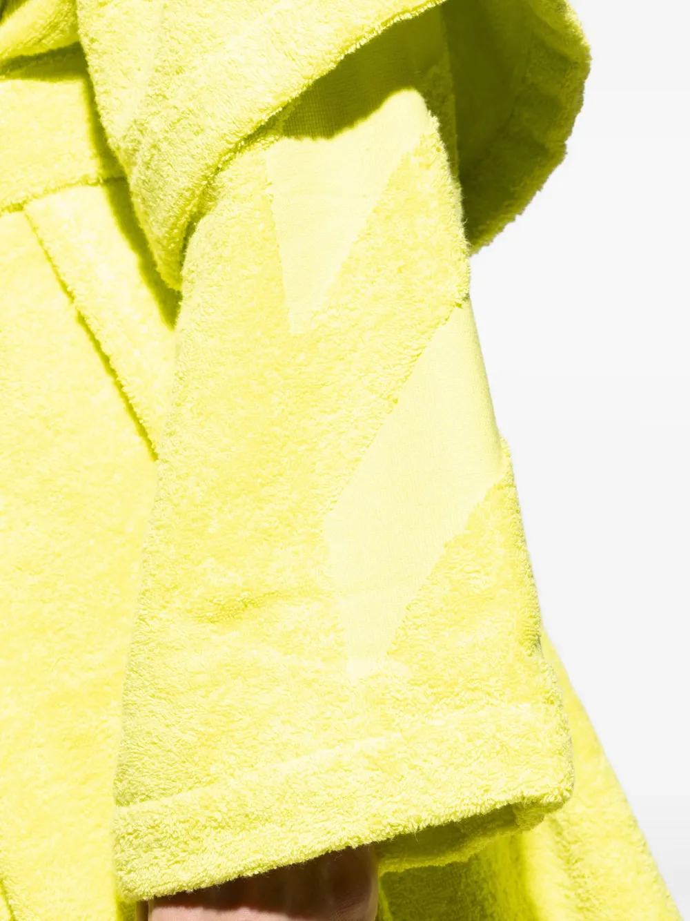 Off-White Badjas met capuchon Geel