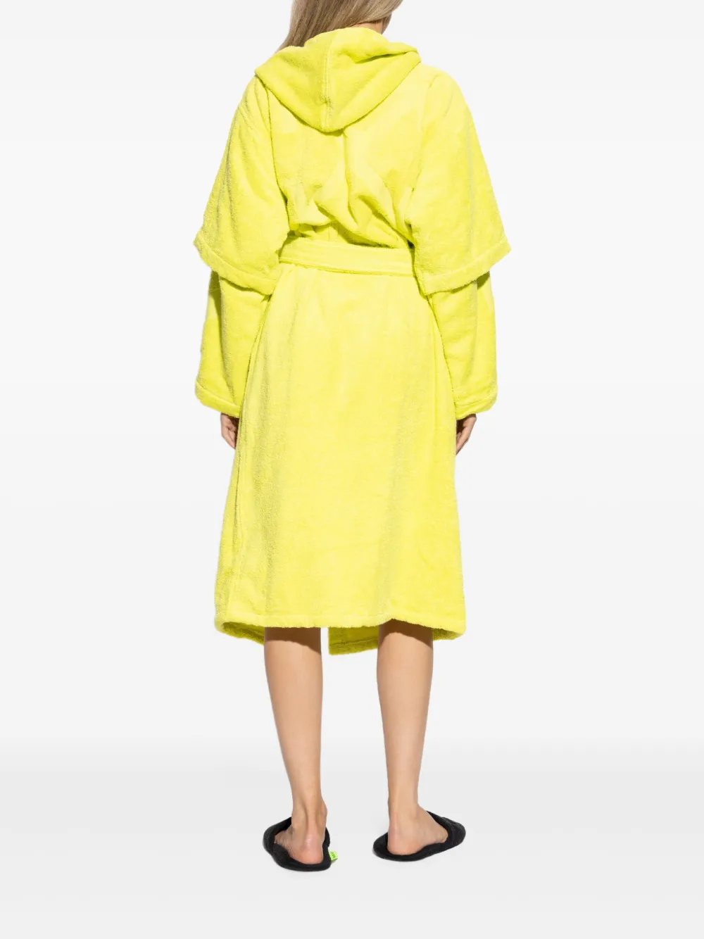 Off-White Badjas met capuchon Geel